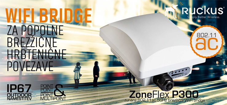 Ruckus Wireless ZoneFlex R710 - prva WiFi dostopna točna na svetu z implementiranim standardom 802.11ac Wave2 - prenosne hitrosti do 2,5 Gbs!