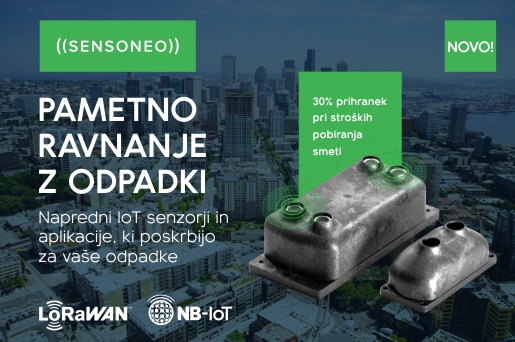 Sensoneo pametno IoT ravnanje z odpadki