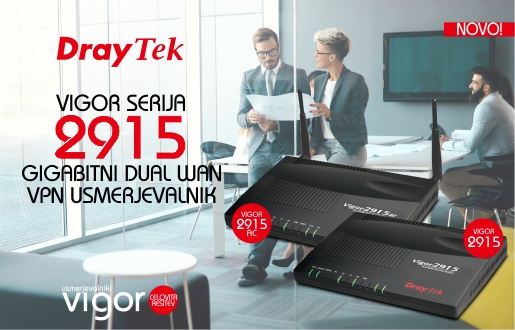Draytek Vigor serija 3910 - visoko zmogljiv 10Gb multi WAN VPN usmerjevalnik