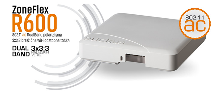 Ruckus Wireless | ZoneFlex R600 - 802.11ac brezžična WiFi dostopna točka