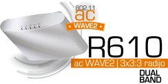 ZoneFlex R610 -  802.11ac Wave2 DualBand polarizirana WiFi dostopna točka | 3x3:3 radija