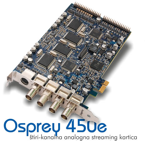 Osprey 450e - tiri kanalna analogna streaming kartica | PCIe vodilo 