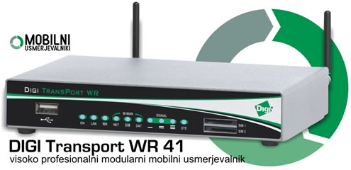 DIGI | DIGI Transport WR41 - visoko profesionalni modularni mobilni usmerjevalnik