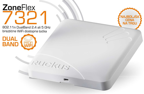 Ruckus Wireless | ZoneFlex 7321 - 802.11n DualBand 2,4 ali 5 GHz brezžična WiFi dostopna točka | najboljše razmerje med ceno in kvaliteto